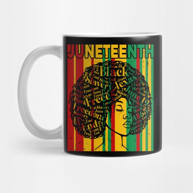 Juneteenth - Retro Melanin Black Women Pride Afro American by Pizzan